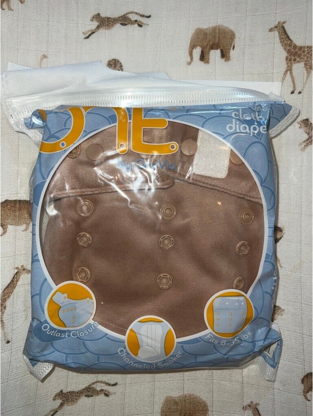 NIP Grovia O.N.E. Buttah All in One cloth diaper Clay